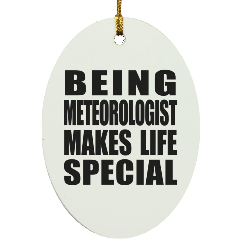 Being Meteorologist Makes Life Special - Oval Ornament