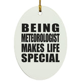 Being Meteorologist Makes Life Special - Oval Ornament
