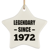 52nd Birthday Legendary Since 1972 - Star Ornament