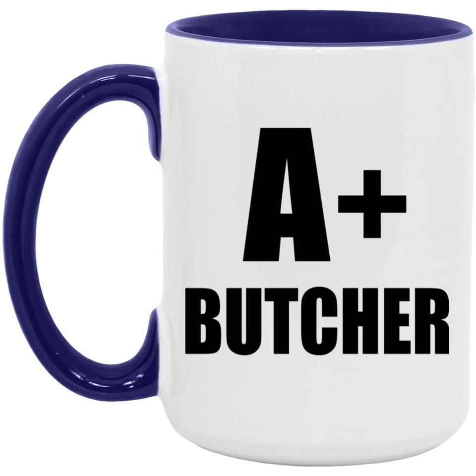 A+ Butcher - 15oz Accent Mug Purple