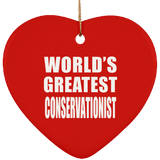 World's Greatest Conservationist - Heart Ornament