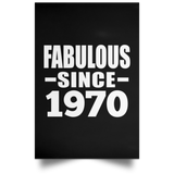 54th Birthday Fabulous Since 1970 - Poster Portrait