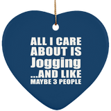 All I Care About Is Jogging - Heart Ornament