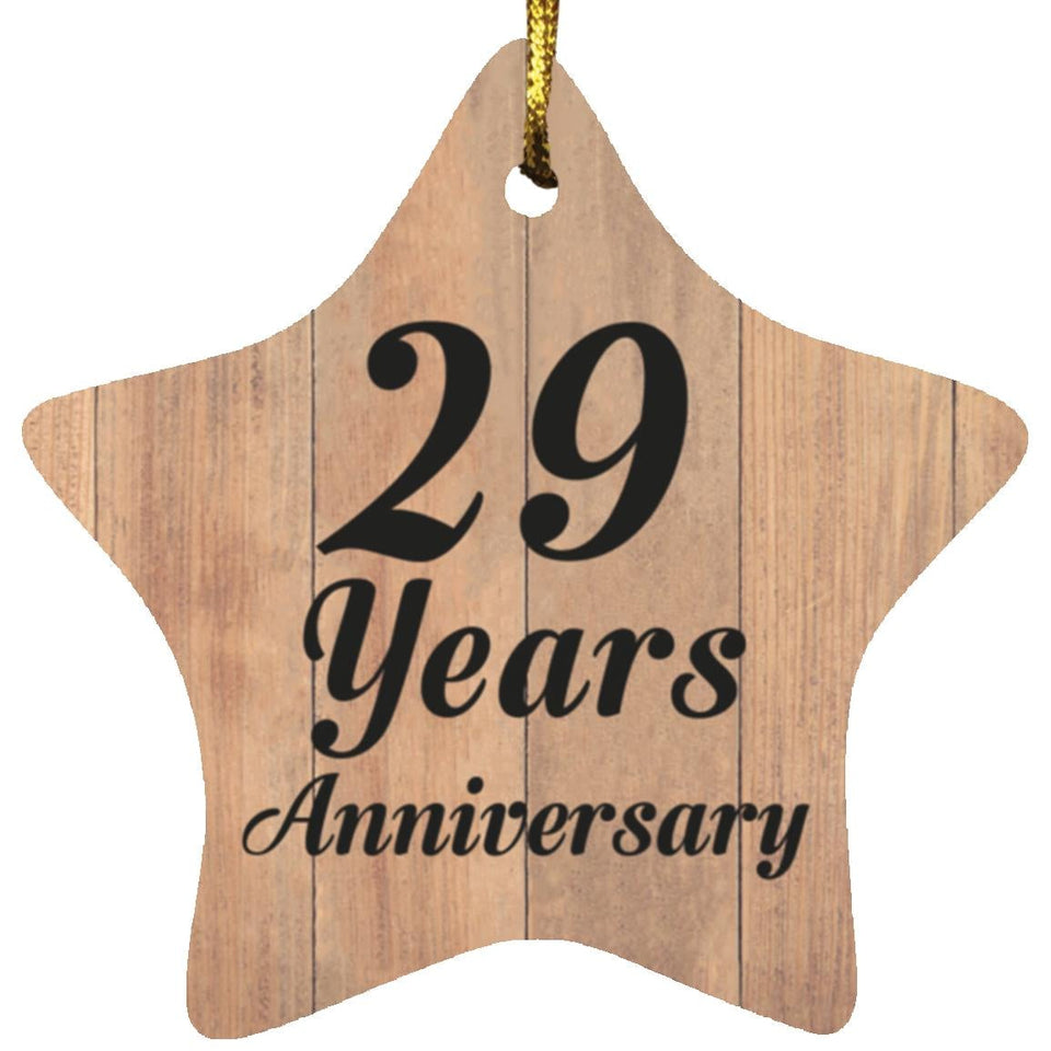 29th Anniversary 29 Years Anniversary - Star Ornament C