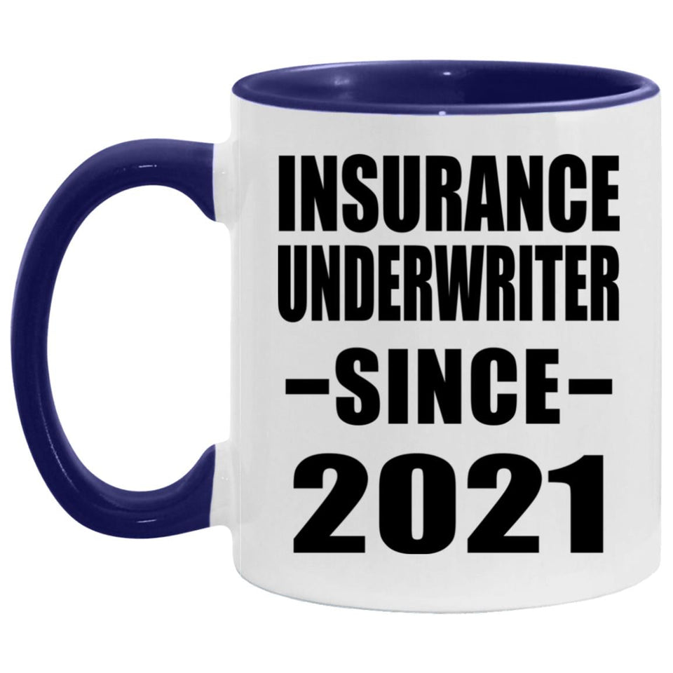 Insurance Underwriter Since 2021 - 11oz Accent Mug Purple