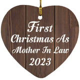 First Christmas As Mother In Law 2023 - Heart Ornament D