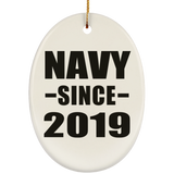 Navy Since 2019 - Oval Ornament