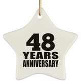 48th Anniversary 48 Years - Star Ornament
