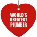 World's Greatest Plumber - Heart Ornament