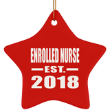 Enrolled Nurse Established EST. 2018 - Star Ornament