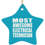 Most Awesome Electrical Technician - Star Ornament