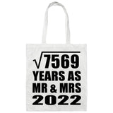 87th Anniversary Square Root of 7569 Years As Mr & Mrs 2022 - Tote Bag White