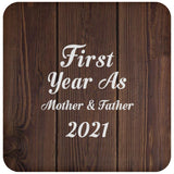 First Year As Mother & Father 2021 - Drink Coaster D