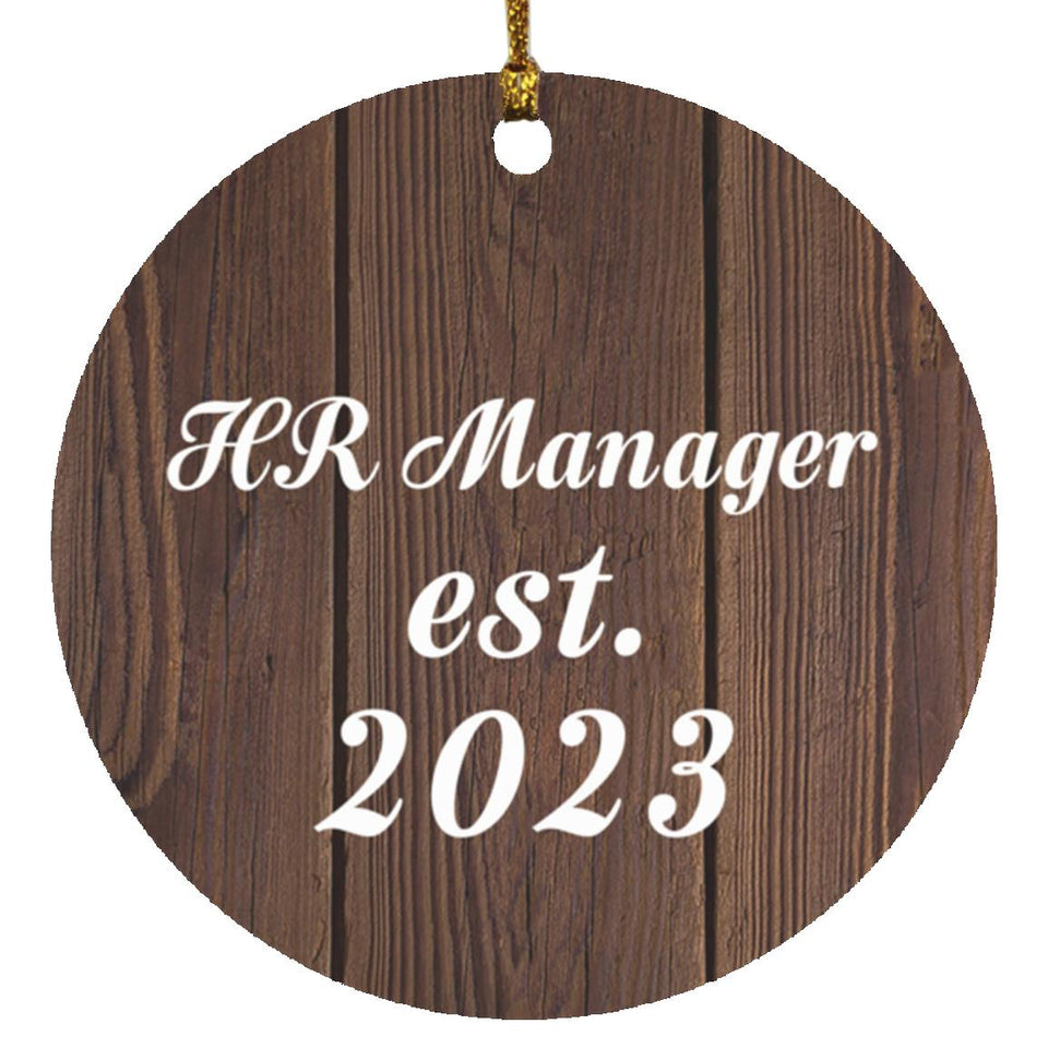 HR Manager Established Est. 2023 - Circle Ornament D