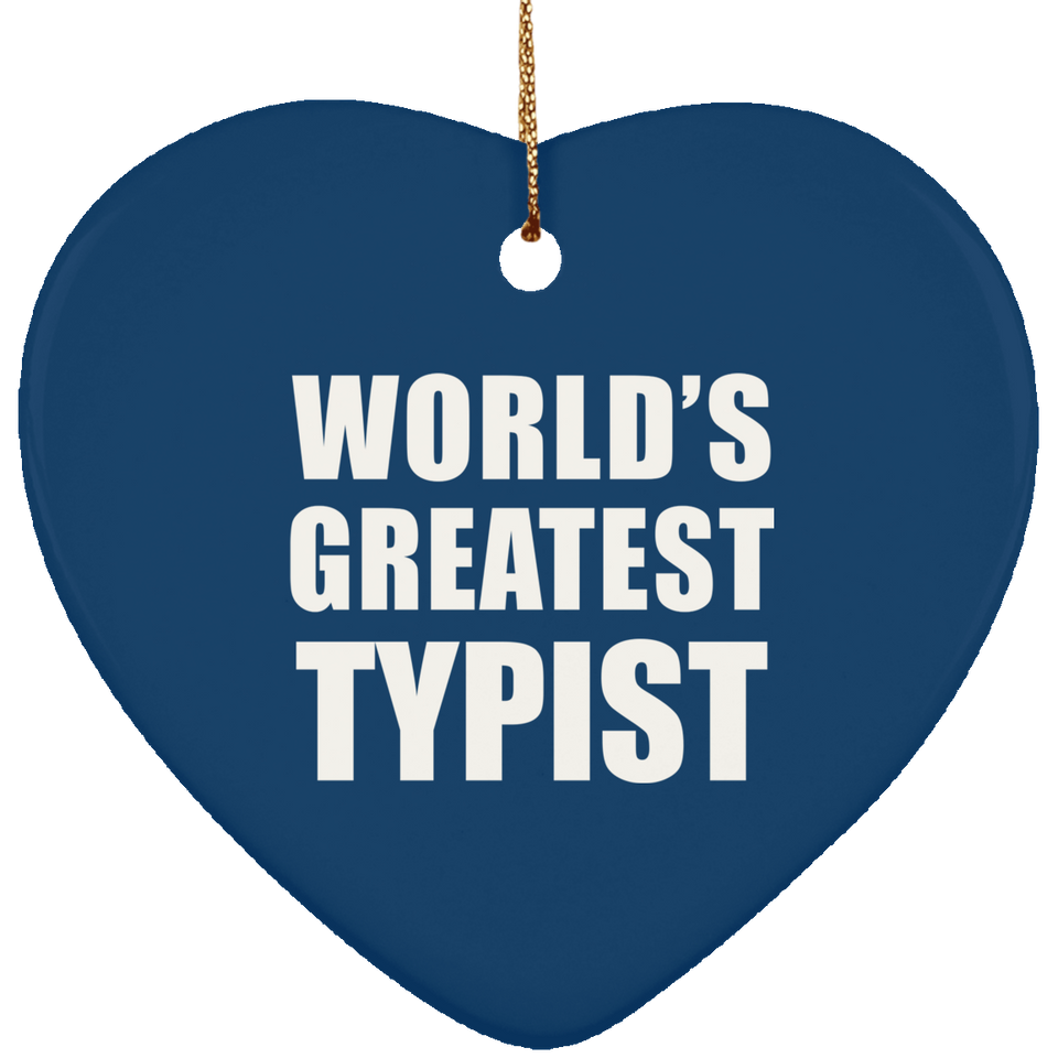 World's Greatest Typist - Heart Ornament