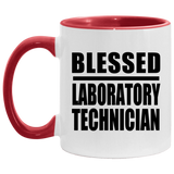 Blessed Laboratory Technician - 11oz Accent Mug Red