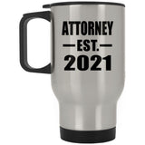 Attorney Established EST. 2021 - Silver Travel Mug