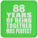 88th Anniversary 88 Years Of Being Mrs Perfect - Drink Coaster
