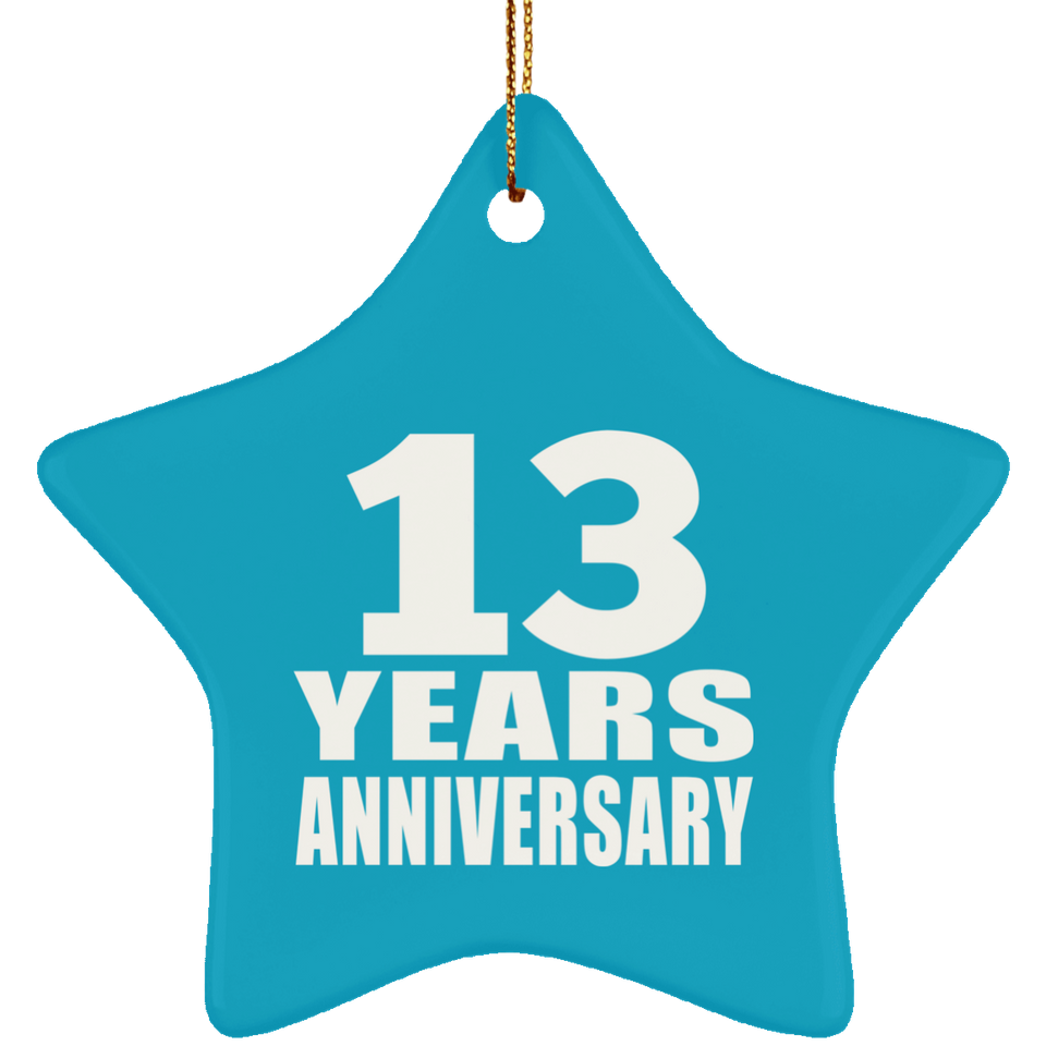 13th Anniversary 13 Years - Star Ornament