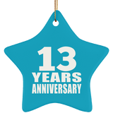 13th Anniversary 13 Years - Star Ornament