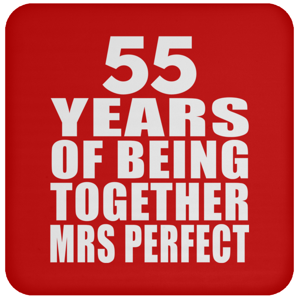 55th Anniversary 55 Years Of Being Mrs Perfect - Drink Coaster