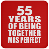 55th Anniversary 55 Years Of Being Mrs Perfect - Drink Coaster
