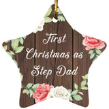 First Christmas As Step Dad - Star Ornament A