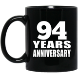 94th Anniversary 94 Years - 11 Oz Coffee Mug Black