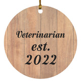 Veterinarian Established Est. 2022 - Circle Ornament C