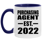 Purchasing Agent Established Est. 2022 - 11oz Accent Mug Purple