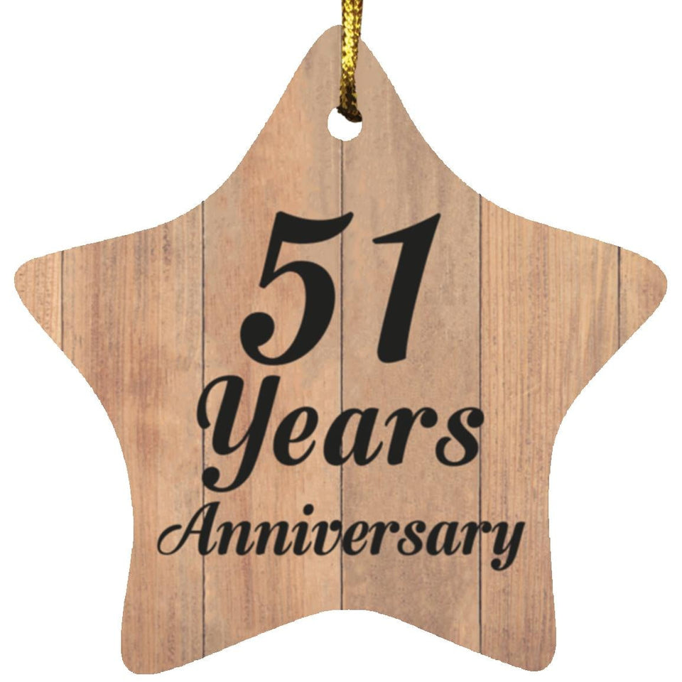 51st Anniversary 51 Years Anniversary - Star Ornament C