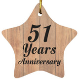 51st Anniversary 51 Years Anniversary - Star Ornament C