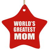 World's Greatest Mom - Star Ornament