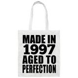 27th Birthday Made In 1997 Aged to Perfection - Tote Bag White