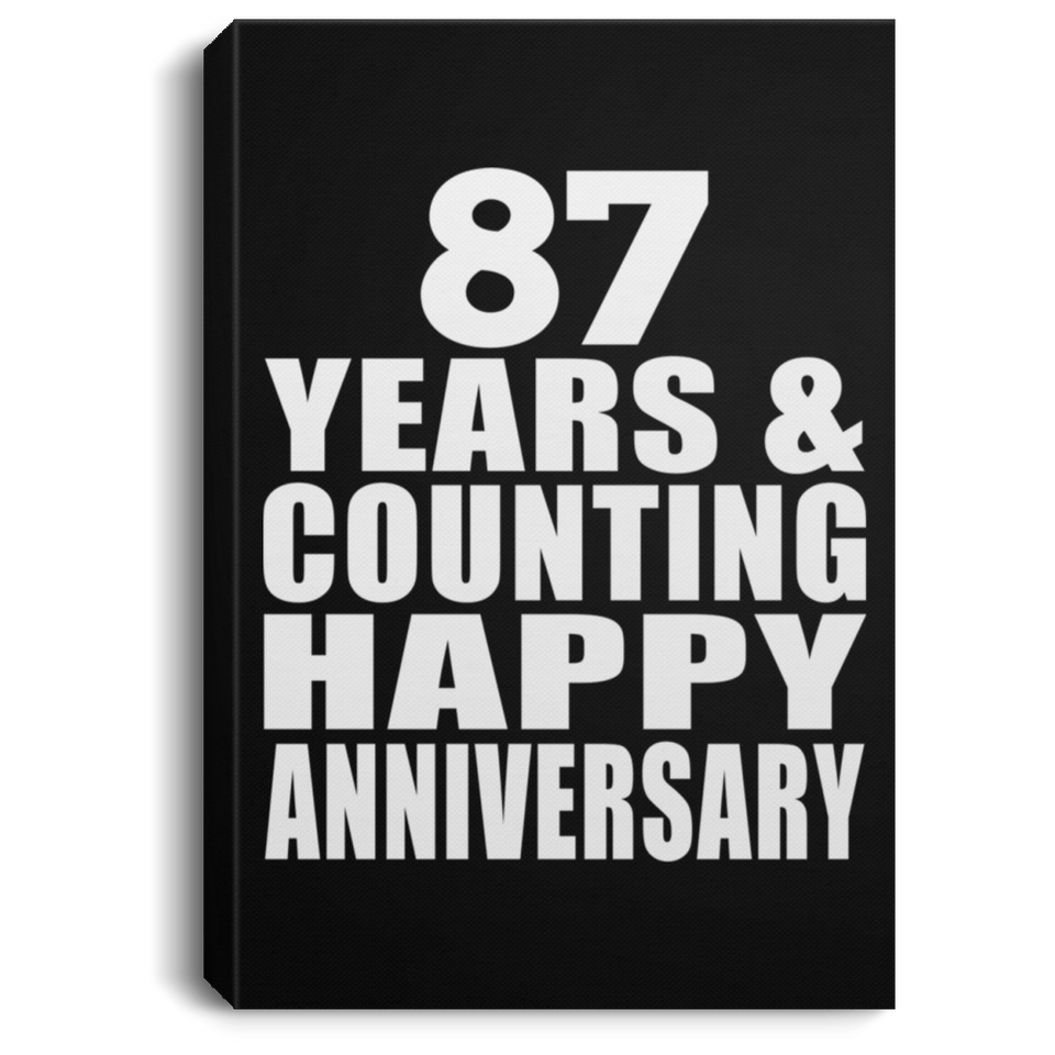 Happy 87th Anniversary 87 Years & Counting - Canvas Portrait