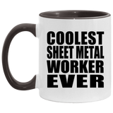 Coolest Sheet Metal Worker Ever - 11oz Accent Mug Black