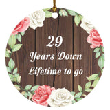 29th Anniversary 29 Years Down Lifetime To Go - Circle Ornament A