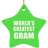 World's Greatest Gram - Star Ornament