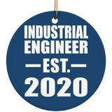 Industrial Engineer Established EST. 2020 - Circle Ornament
