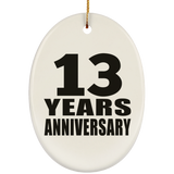 13th Anniversary 13 Years - Oval Ornament
