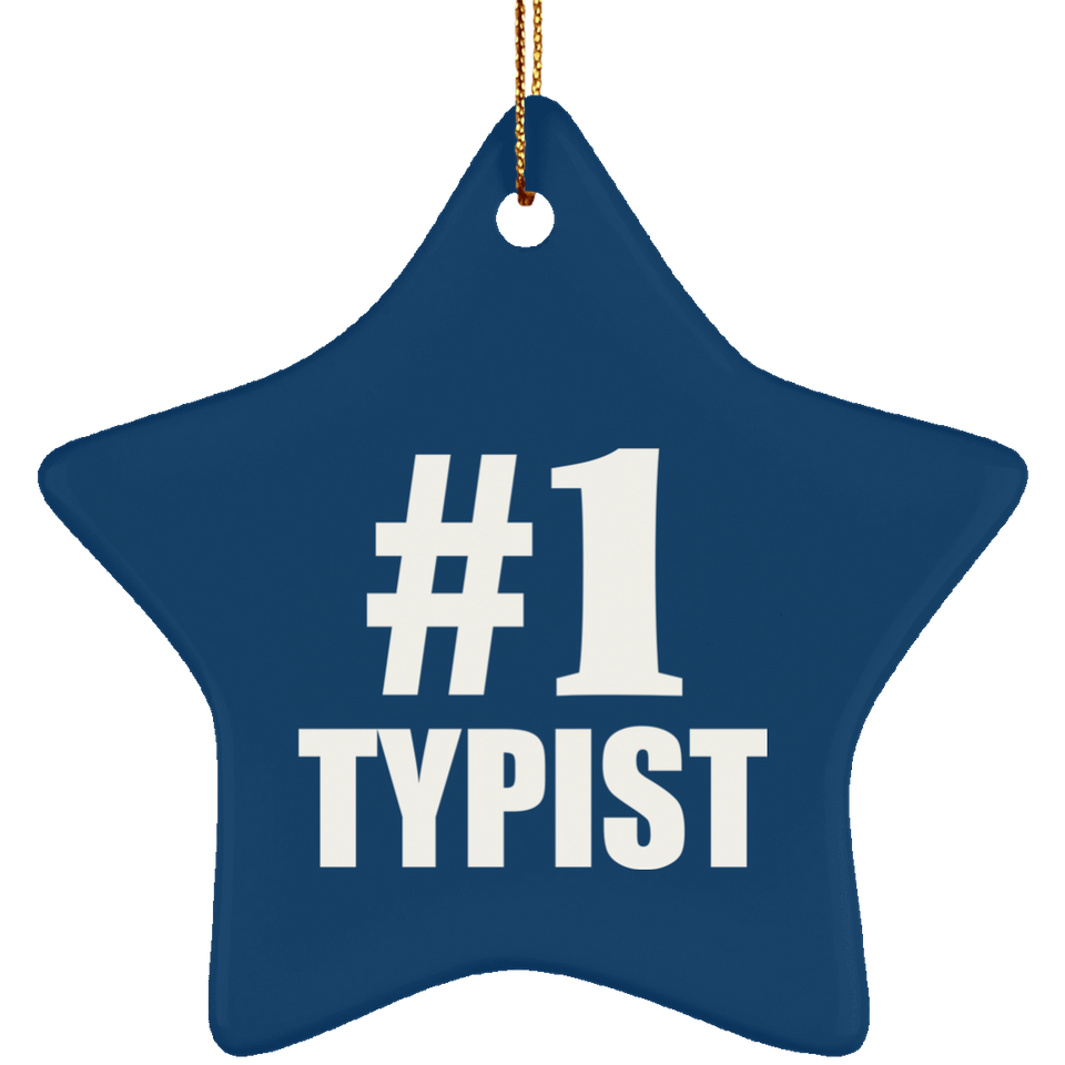 Number One #1 Typist - Star Ornament