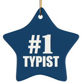 Number One #1 Typist - Star Ornament