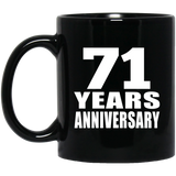 71st Anniversary 71 Years - 11 Oz Coffee Mug Black