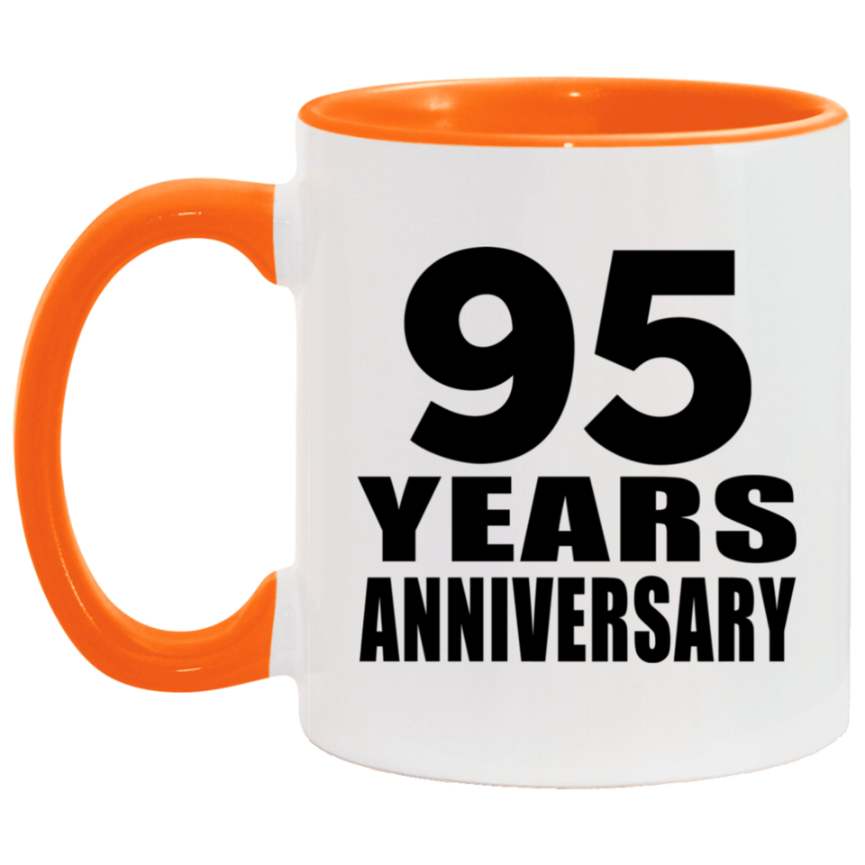 95th Anniversary 95 Years - 11oz Accent Mug Orange