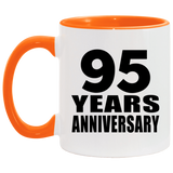 95th Anniversary 95 Years - 11oz Accent Mug Orange