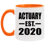 Actuary Established EST. 2020 - 11oz Accent Mug Orange