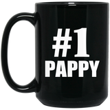 Number One #1 Pappy - 15 Oz Coffee Mug Black