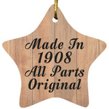 116th Birthday Made In 1908 All Parts Original - Star Ornament C