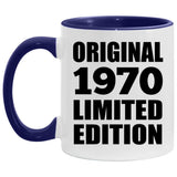 54th Birthday Original 1970 Limited Edition - 11oz Accent Mug Purple