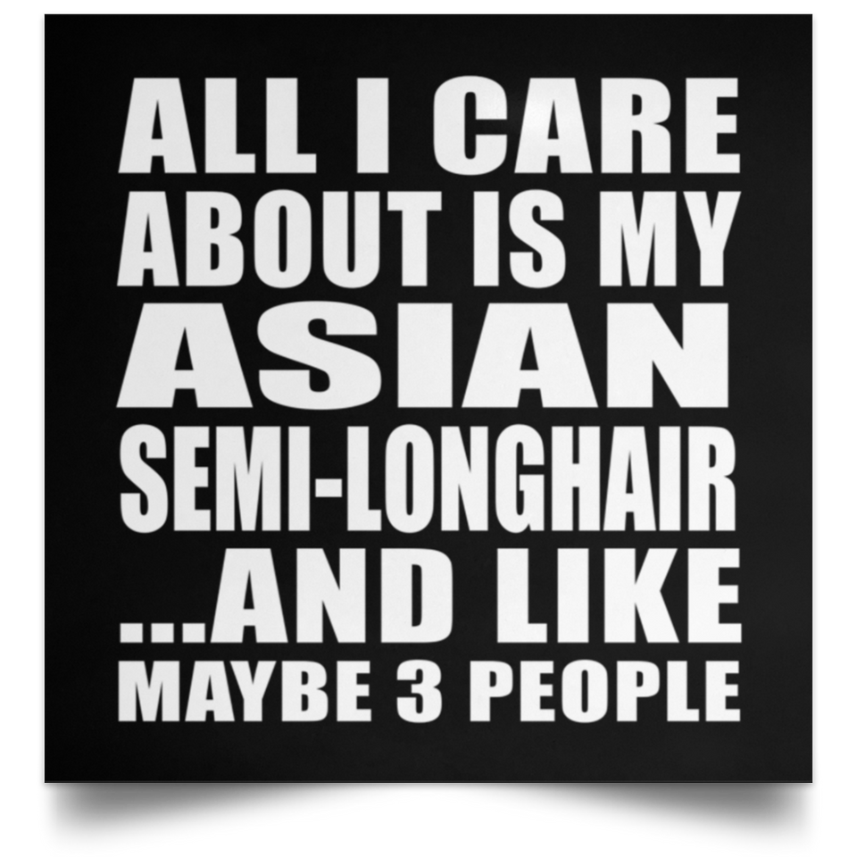 All I Care About Is My Asian Semi-Longhair - Poster Square